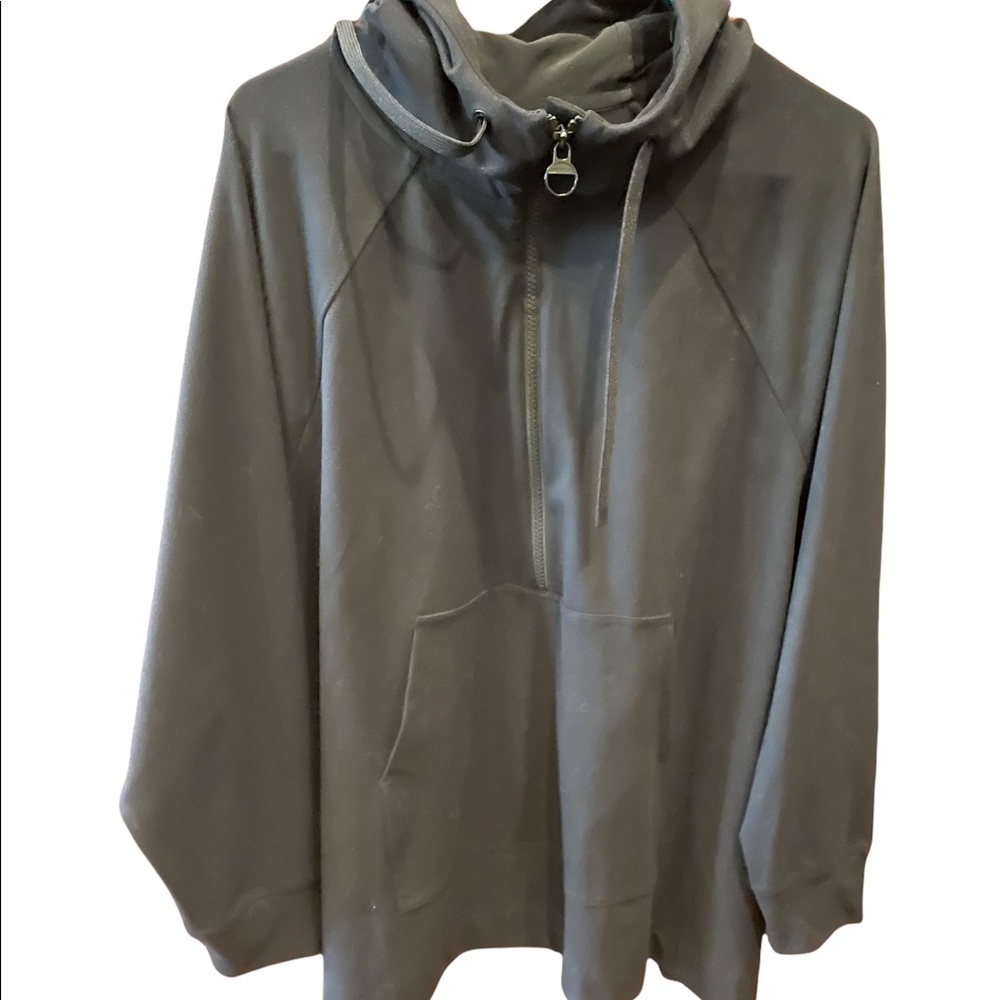 Athleta Glacier Handkerchief Poncho Hoodie Large